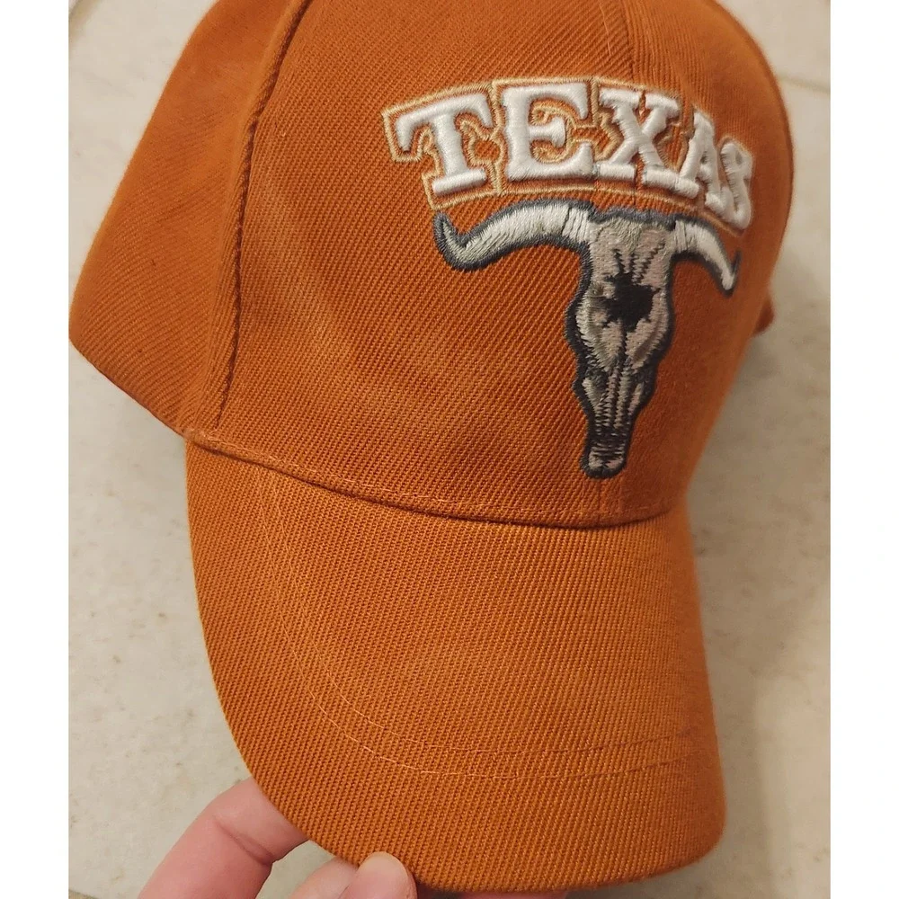 Golden Lion Texas Longhorn Baseball Cap Burnt Orange Embroidered Adjustable Hat